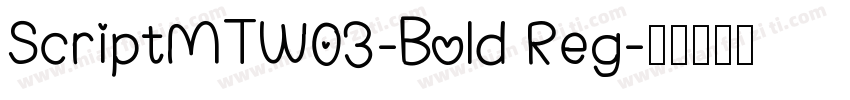ScriptMTW03-Bold Reg字体转换